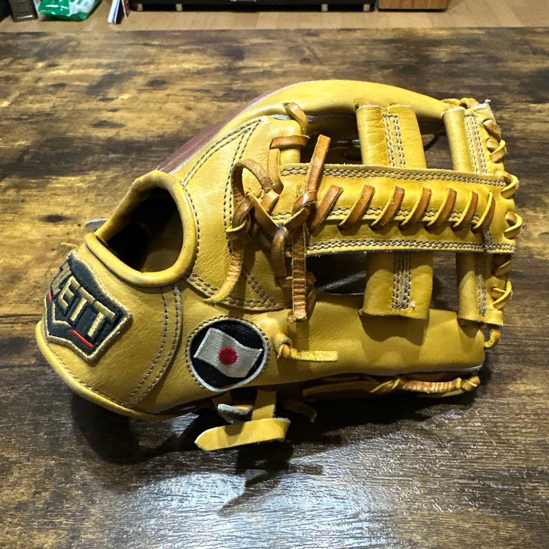 ETT 軟式グローブ イエロー/ブラウン 日本製