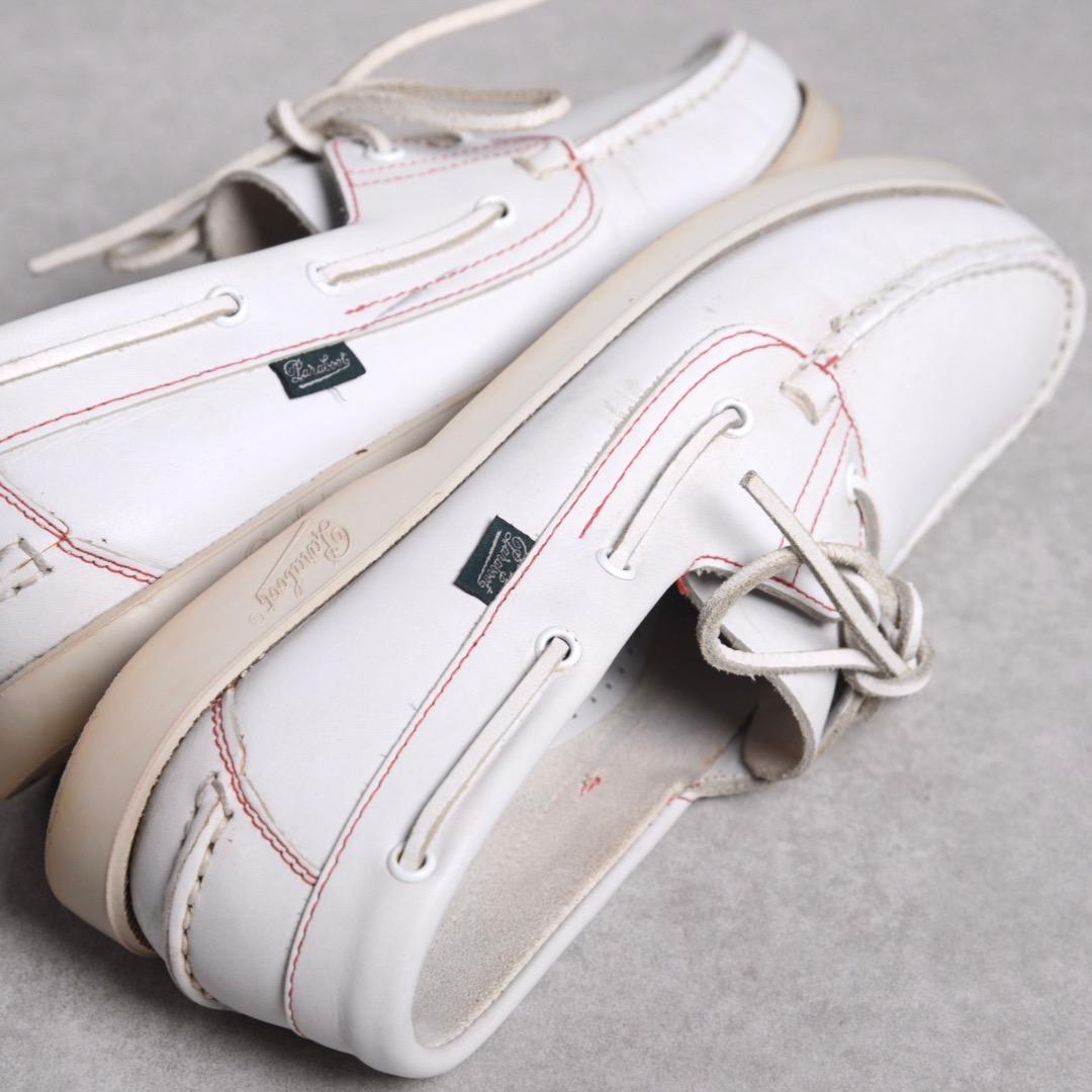 【ビームス別注】メンズ パラブーツ バース マリン デッキシューズ 白 ホワイト