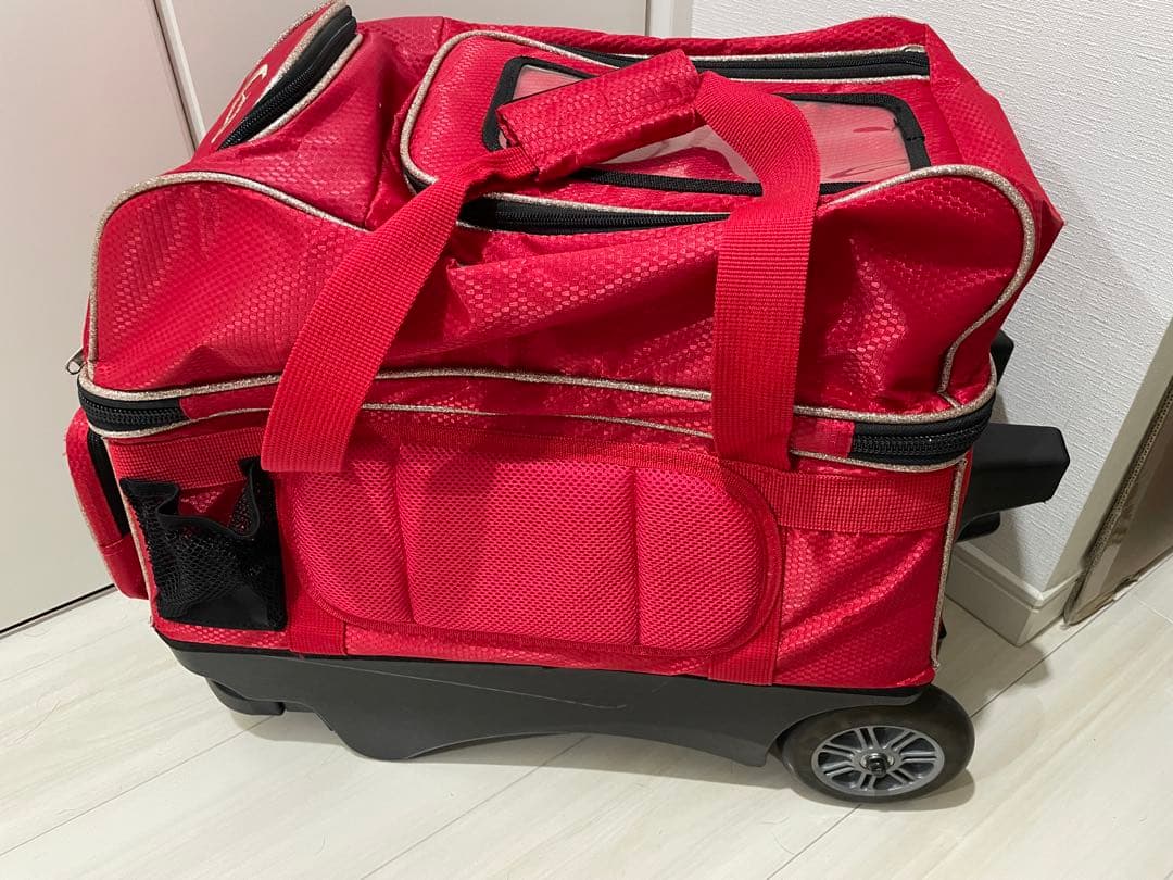 STORM 2ボールローラーバッグ 赤 キャスター付き