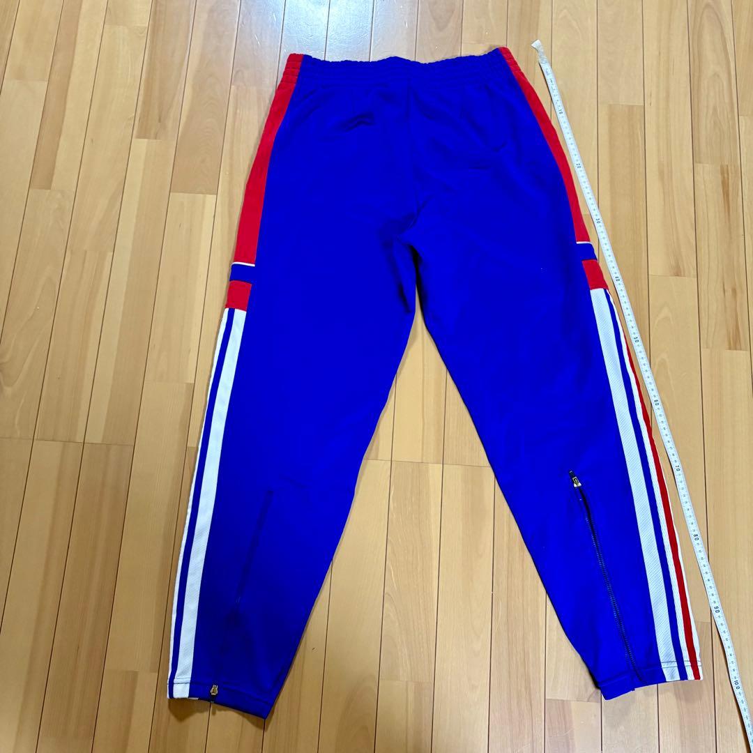 90's adidas ジャージ 青赤白トリコロールストライプ上下セット