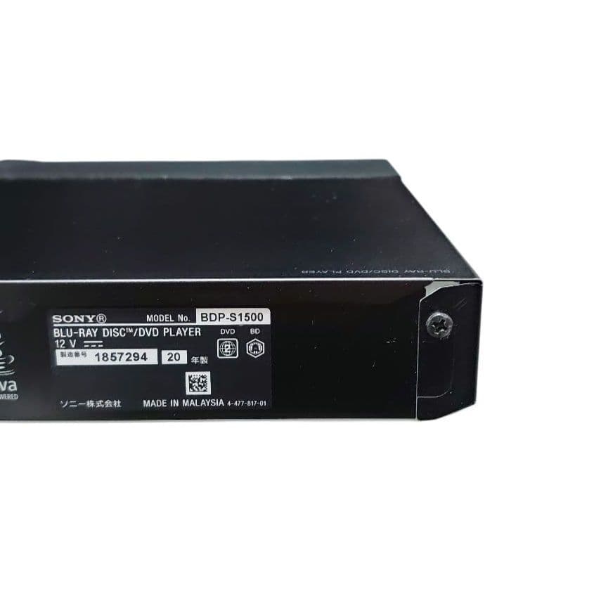【美品】SONY Blu-rayプレーヤースタンダードモデル BDP-S1500