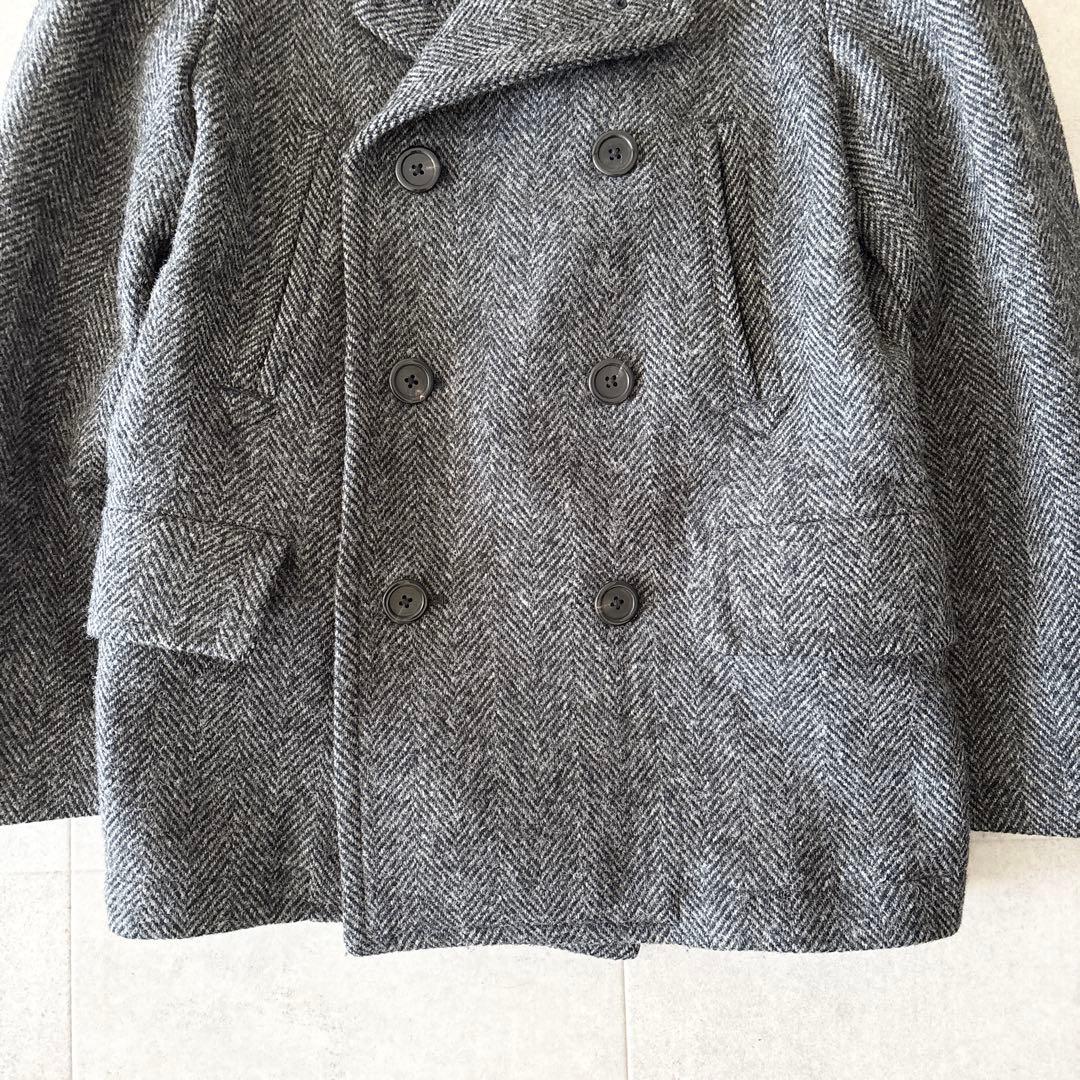 極美品✨️マーガレットハウエル×ハリスツイード ピーコート S チャコールグレー