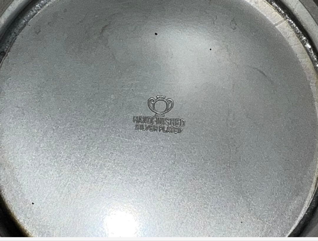 シルバープレート　ハンドフィニッシュ　フルーツスタンド（レース）フルーツ盛り皿