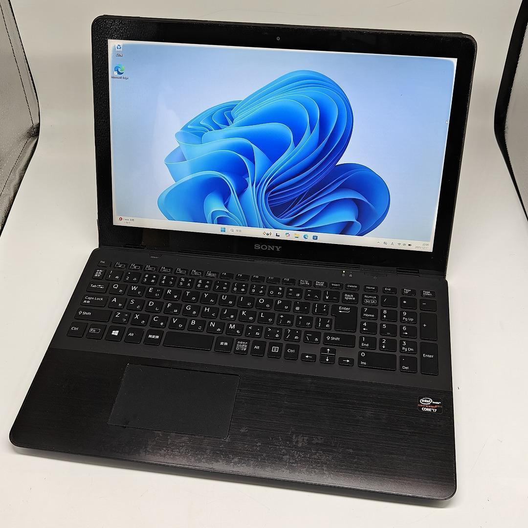 【VAIO】SVF 爆速i7 新品SSD256GB 12GB ブラックノートPC