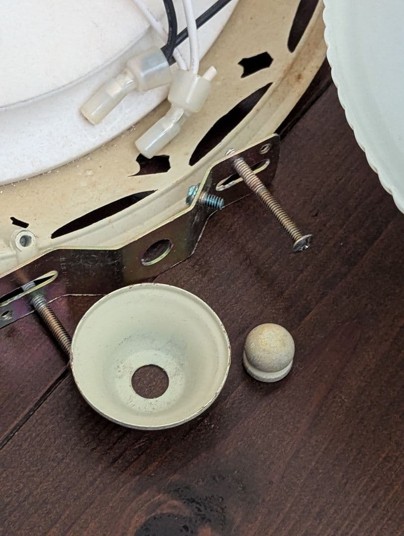 フランス ヴィンテージ 円形 レリーフガラス シーリングライト 照明