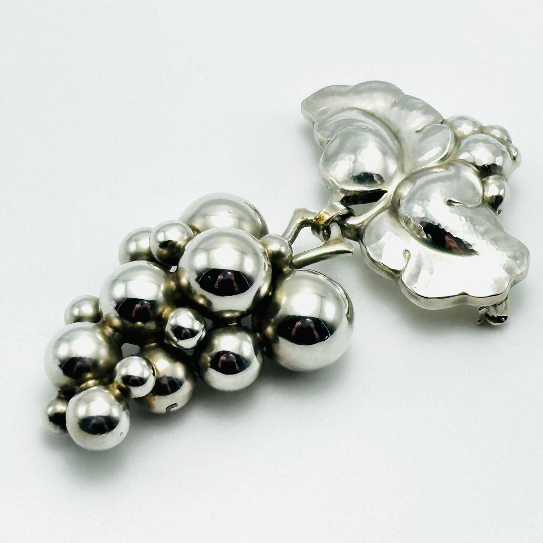   217Bムーンライトグレープ　シルバーブローチ