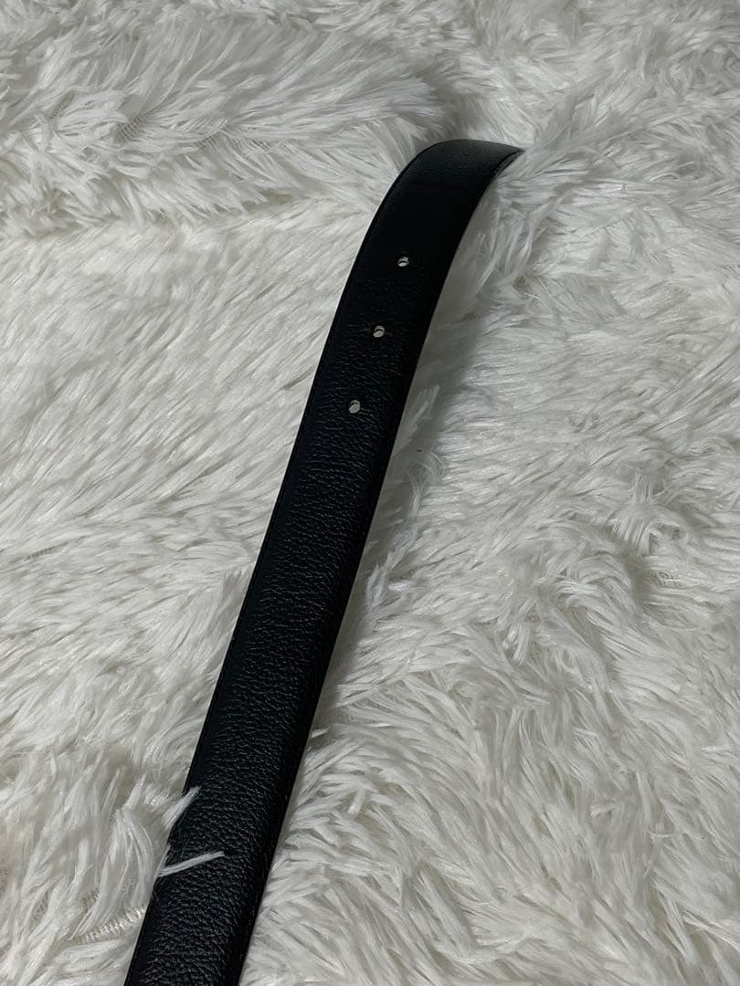 イヴサンローラン YSL レザーベルト 本革　箱付き　ロゴバックル ブラック