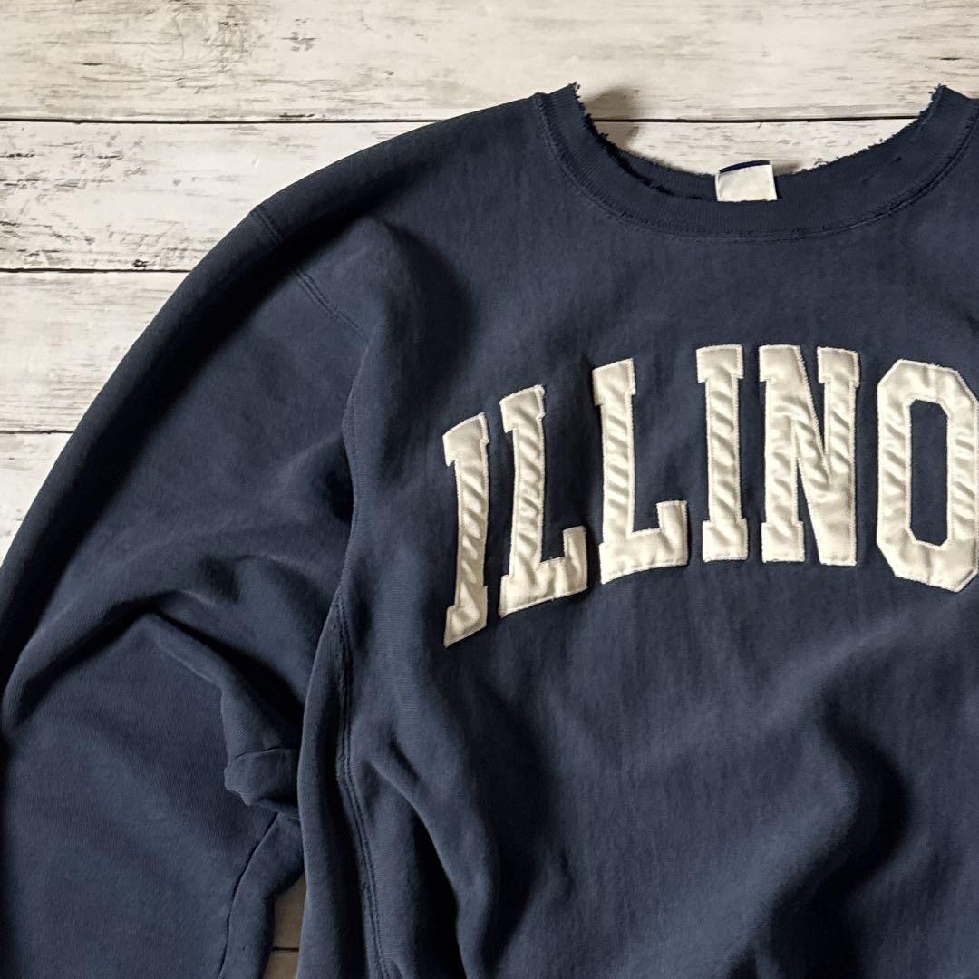 y*様 Champion リバースウィーブ L ネイビー カレッジロゴ 90s