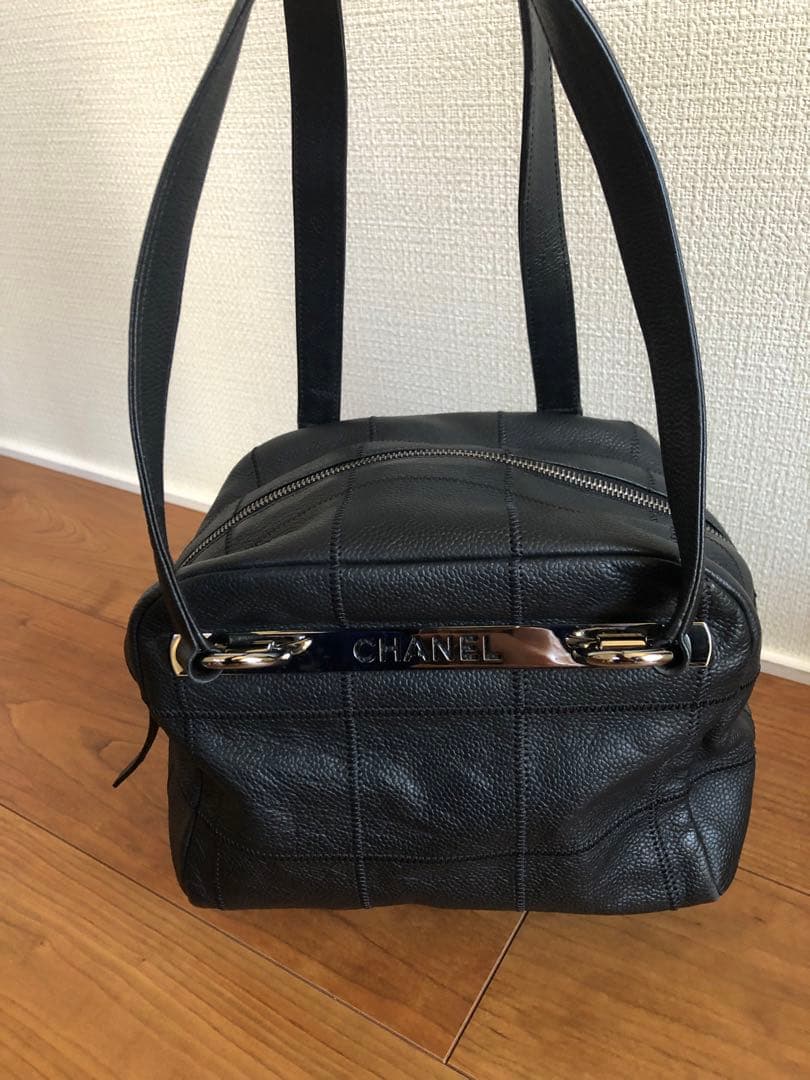 CHANELシャネル チョコバー ハンドバッグ キャビアスキン