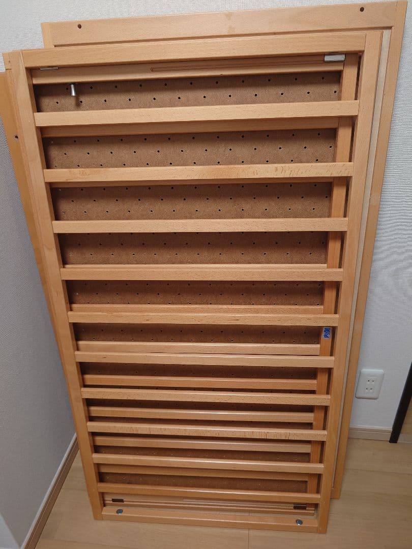 ヤマサキ国産ベビーベッドツーオープンハイタイプベッドナチュラル標準サイズ説明書付