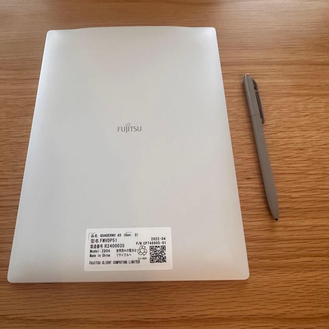 美品 富士通 QUADERNO A5 Gen2 FMVDP51 訳あり