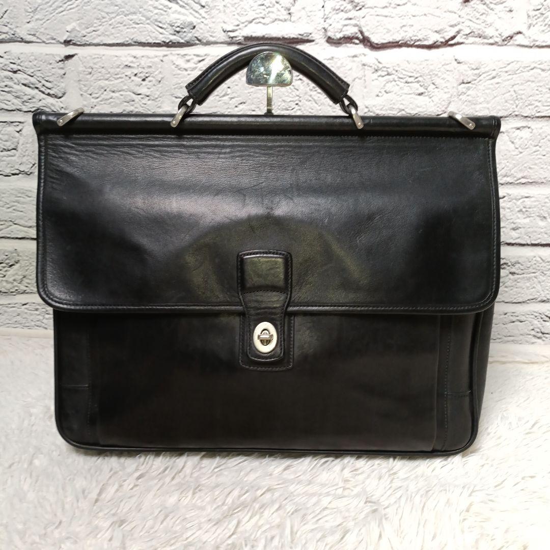 希少■COACH オールレザー 2WAY ブリーフケース ビジネスバッグ