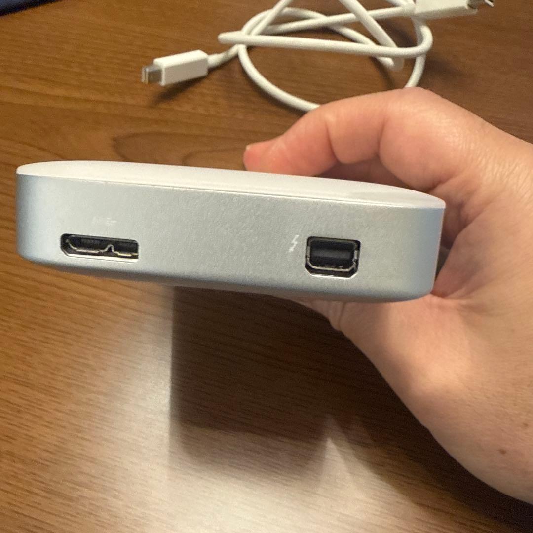 BUFFALO 外付けSSD ホワイト Thunderbolt USB3.1対応
