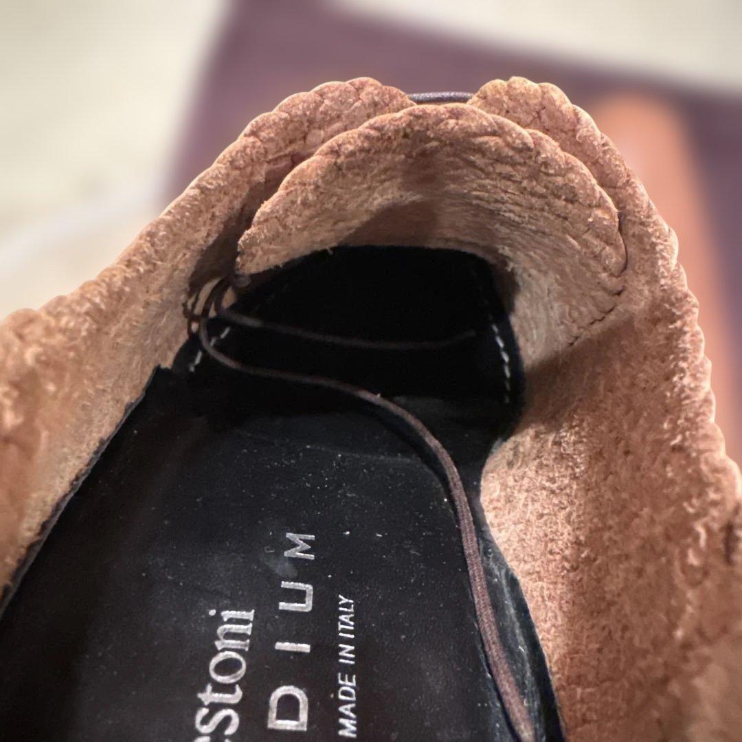 a.testoni⭐️レア極美品⭐️カンガルーレザー メッシュシューズ7.0size