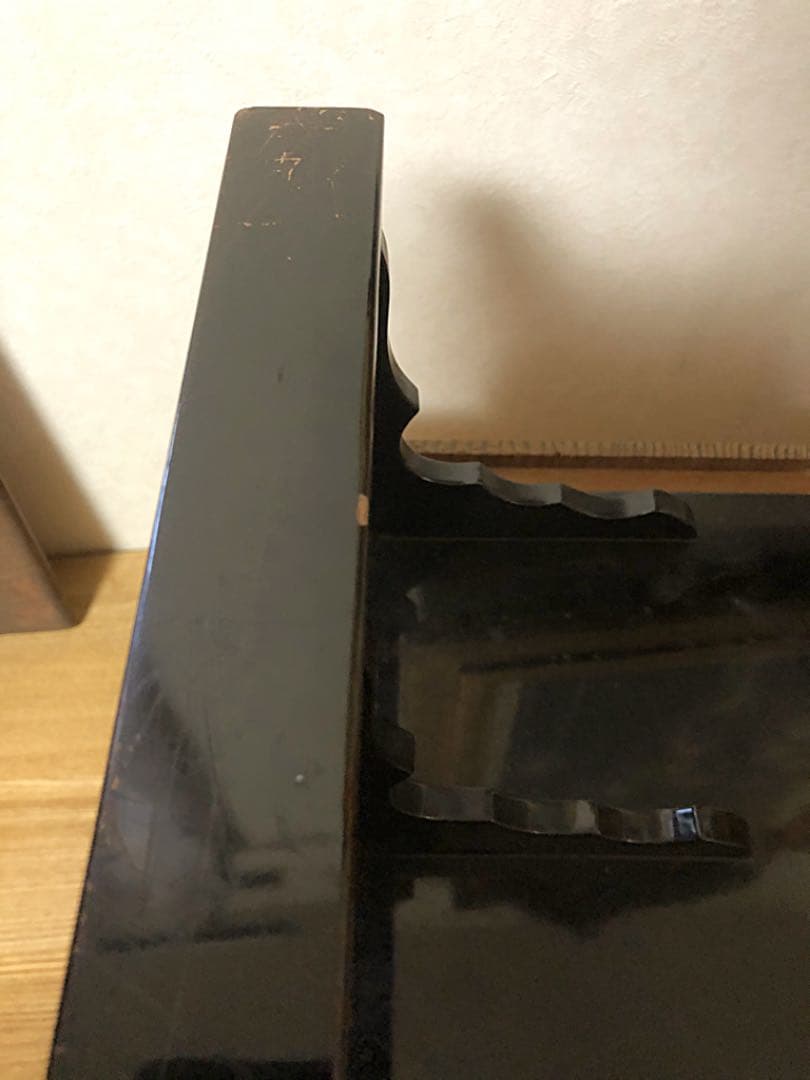 時代 漆芸 在銘 八足 平卓 香台 花台 共箱 特別価格