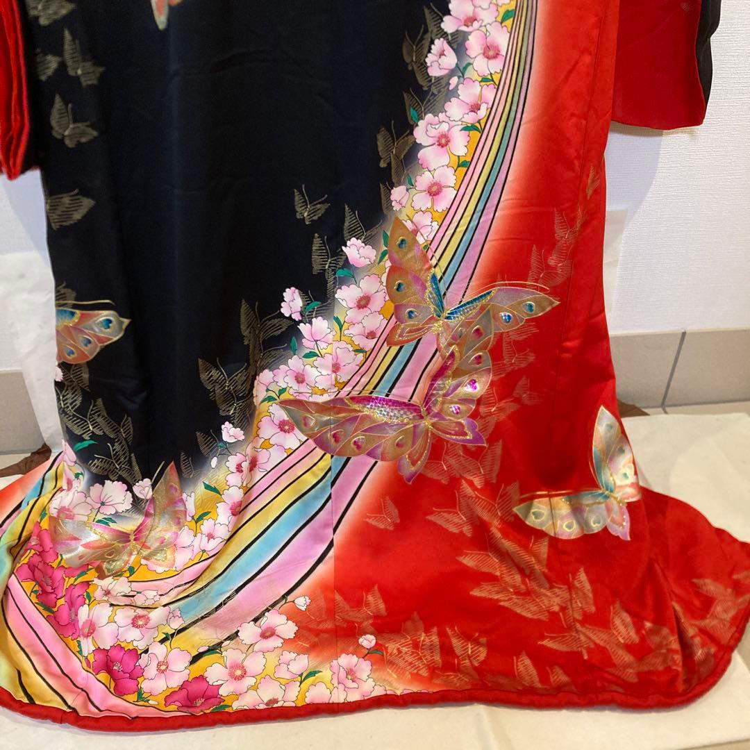 引き振袖　舞妓　踊り用　裾引　舞台