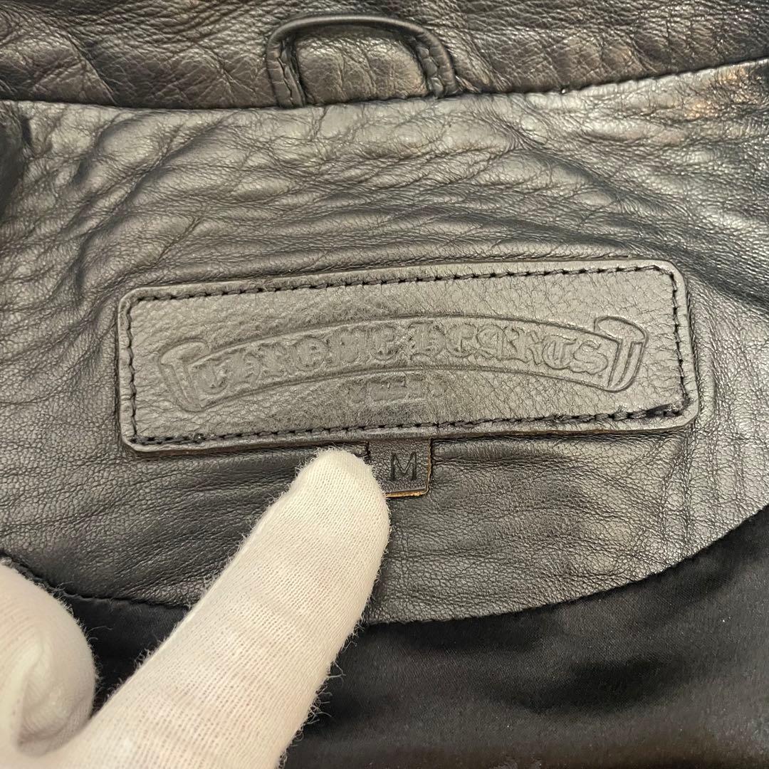 【内張り破れ】クロムハーツ レザー シングルライダース レディースM