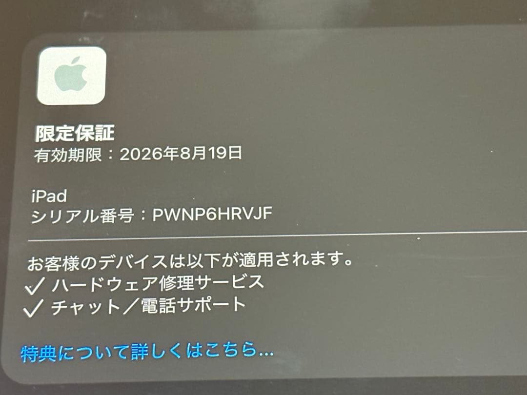 美品iPadA16シルバー128GBフィルムケース付き