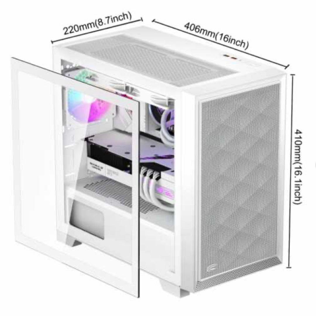 PCCOOLER PCケース 白 Micro-ATX Mini-ITX