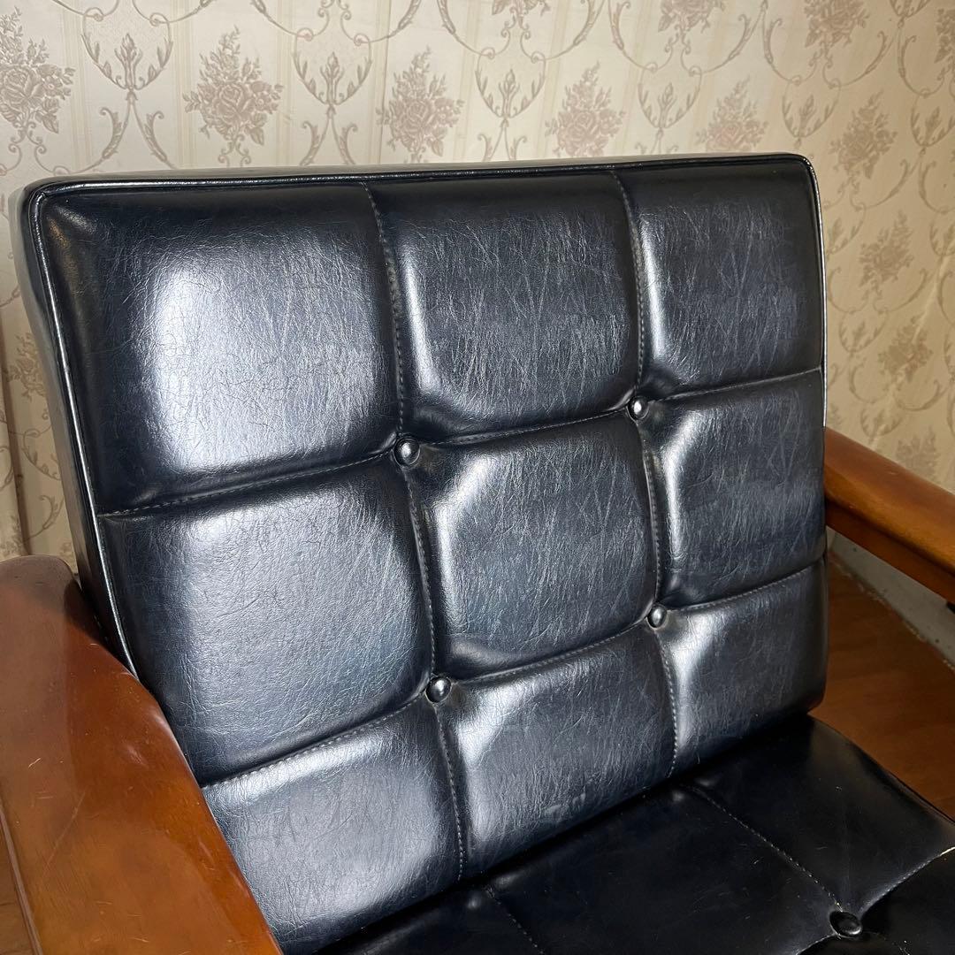 【アンティーク】昭和レトロ オールドカリモク Kチェア 1シーター 古家具