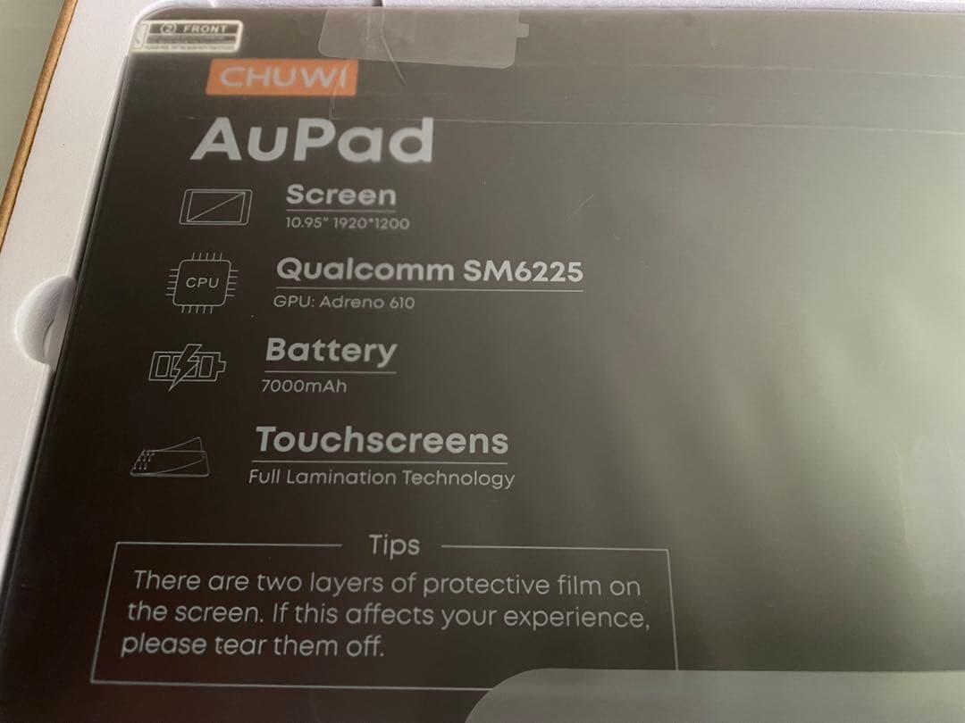 （開封品未使用）CHUWI AuPad 10.95インチ SIMフリー