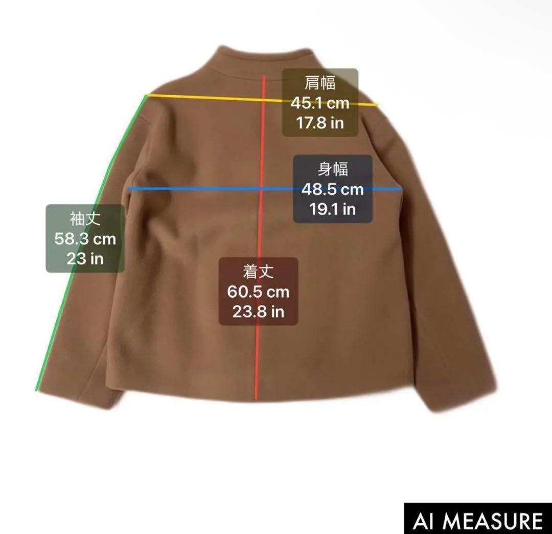 スタンドカラーショートコートsuper140 ウール　IENA　コート ベージュ