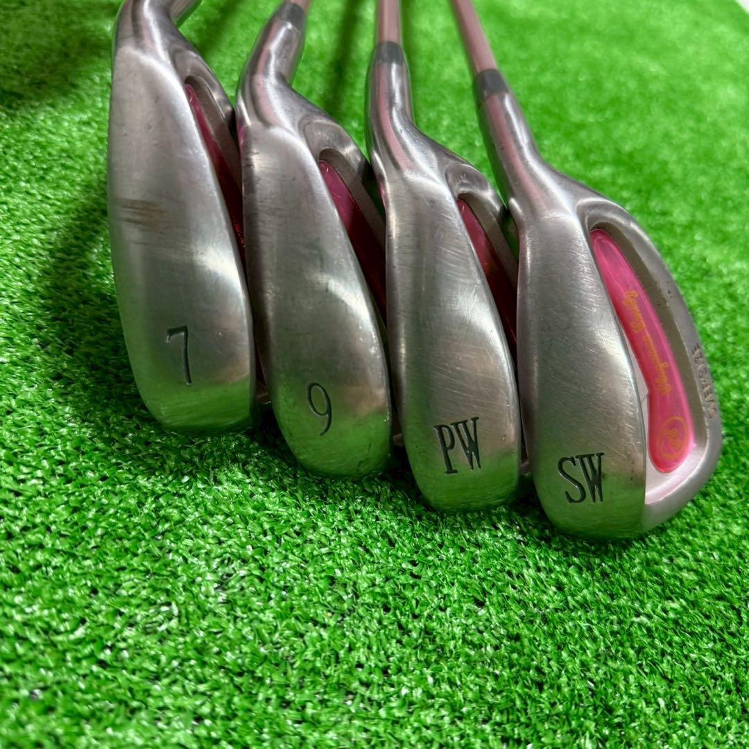 レディース ゴルフクラブセット人気シリーズ フレックスLピンクキャディバッグ付き