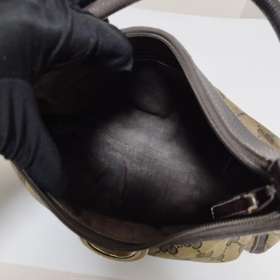 グッチ　アビー　ワンショルダーバッグ　ハンドバッグ　GG　肩掛け　キャンバス