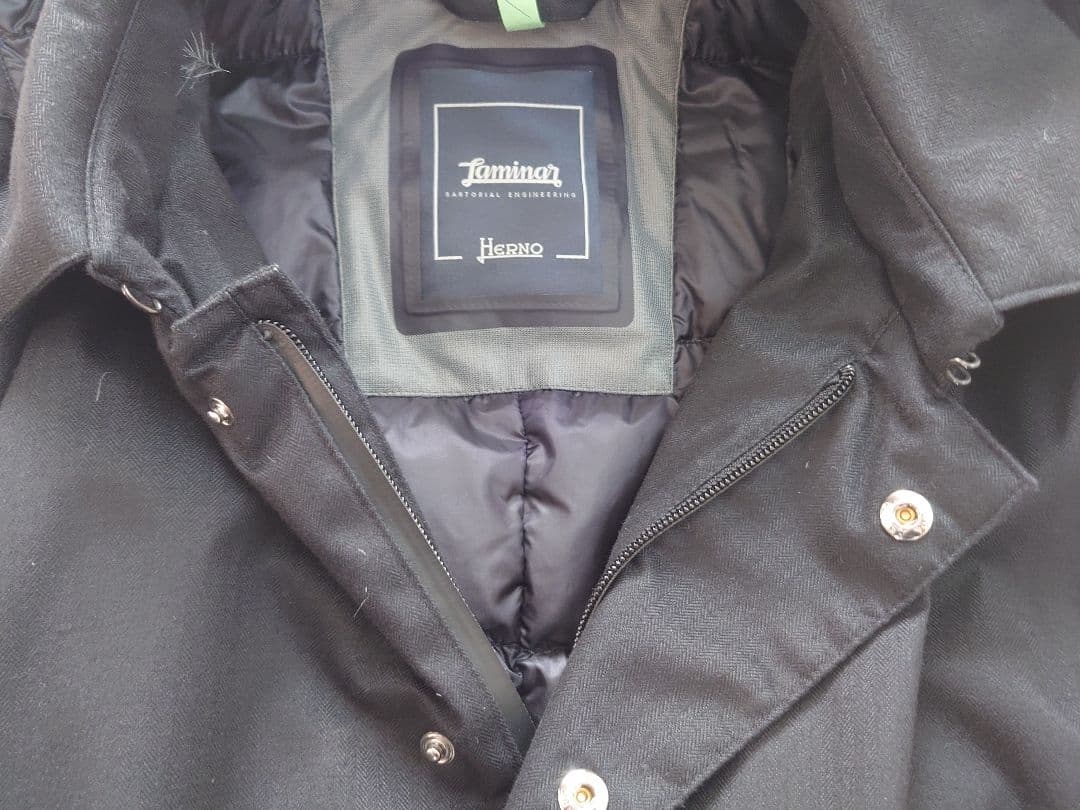 HERNO Laminar ヘリンボーン ダウンコート 48