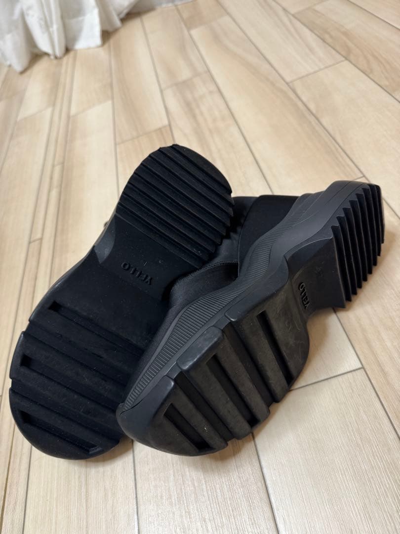 靴 TOKYO BLACK DOUBLE SNEAKER SHORT BOOTS