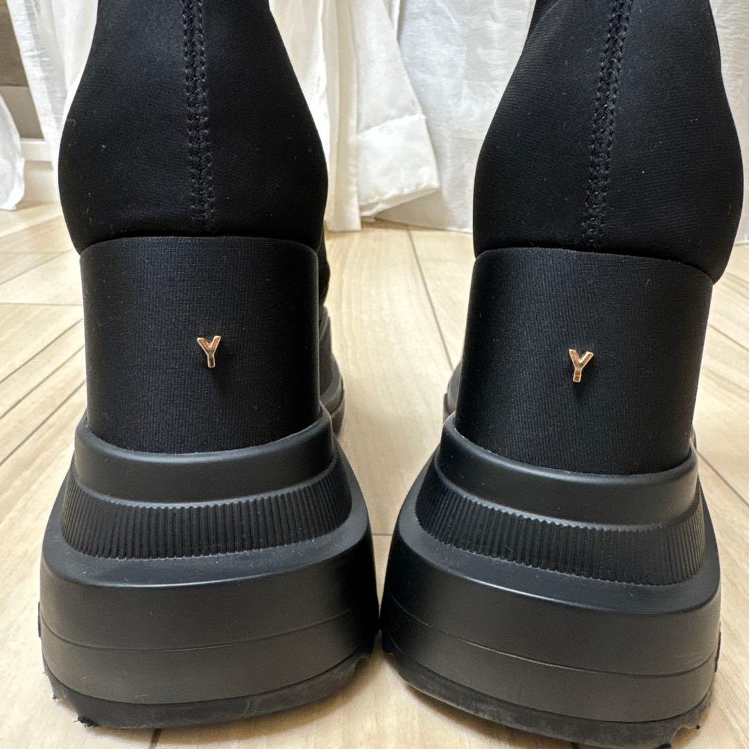 靴 TOKYO BLACK DOUBLE SNEAKER SHORT BOOTS