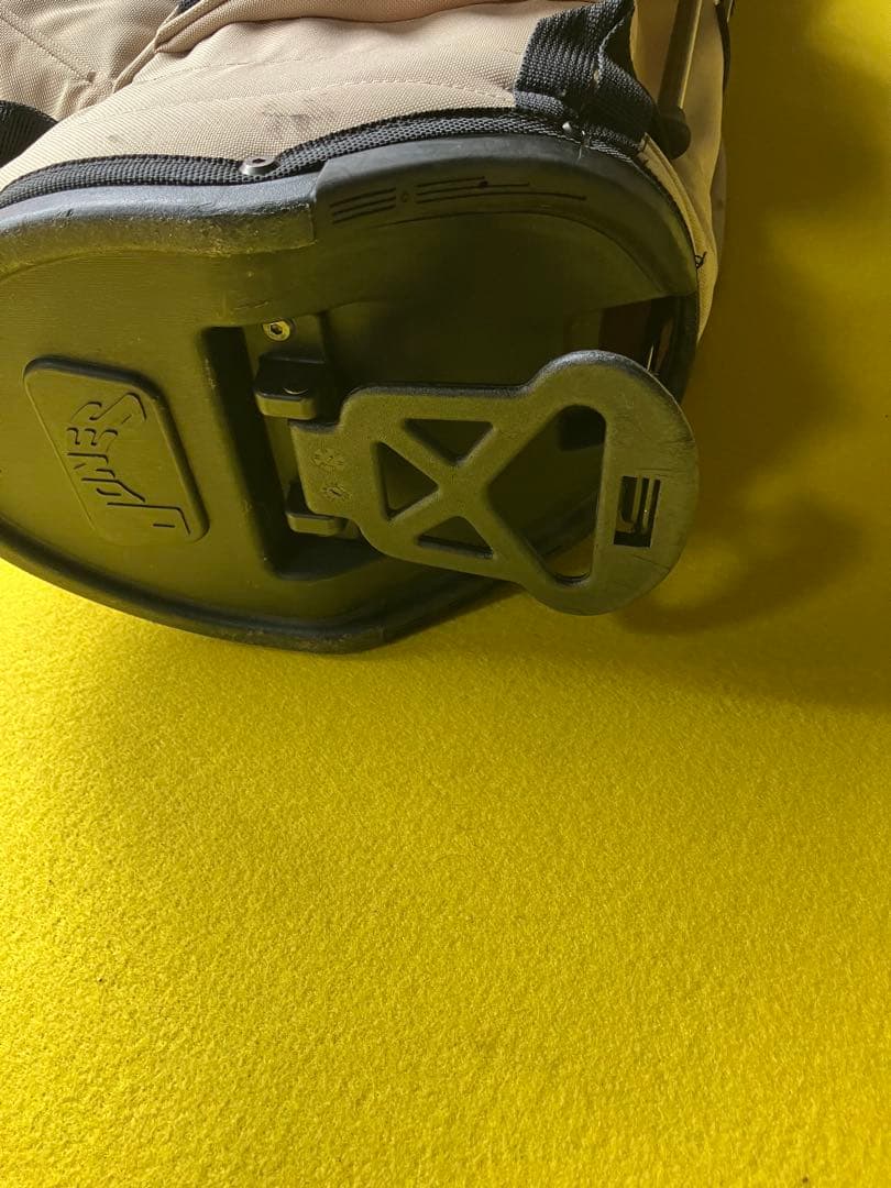 JONES ベージュ ナイロン ゴルフバッグ スタンド付き