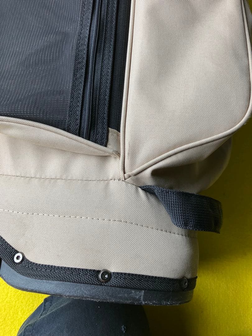 JONES ベージュ ナイロン ゴルフバッグ スタンド付き