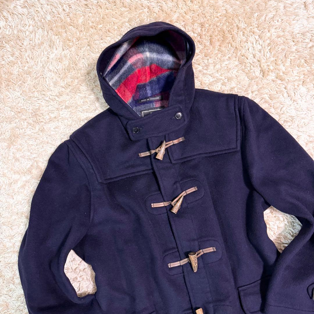 極美品　グローバーオール　ダッフルコート　タターンチェック