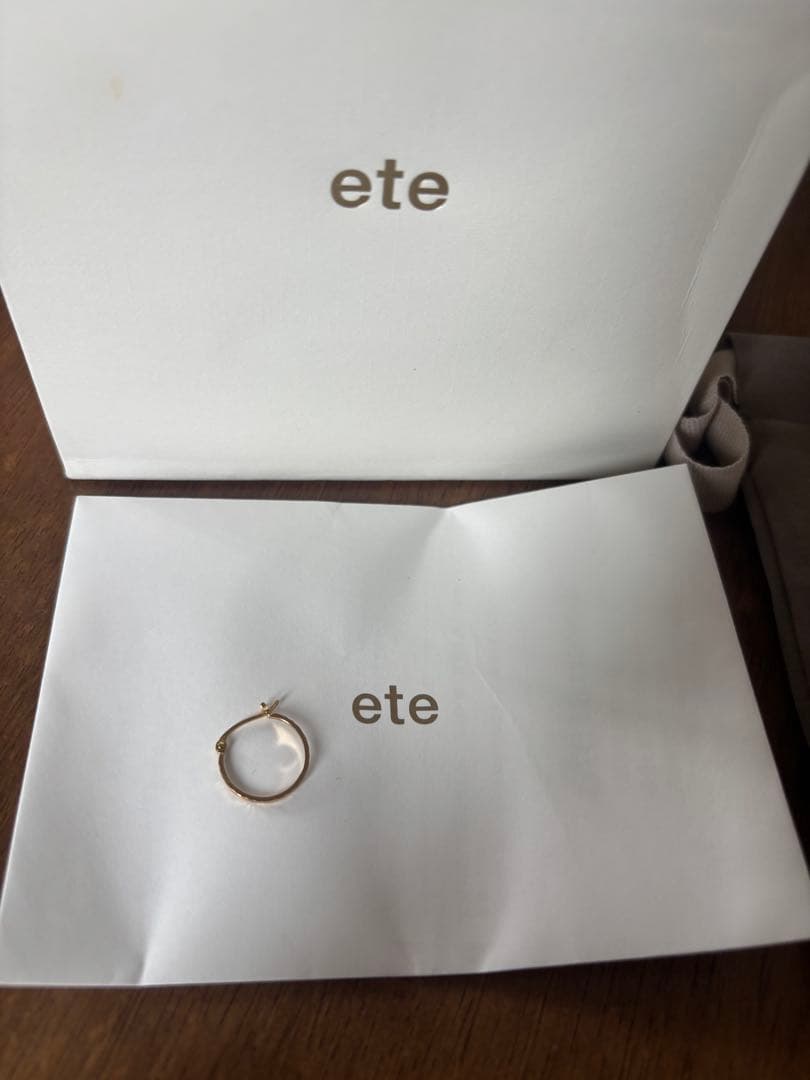 [ete]K10YG クレールカットピアス　片耳のみ