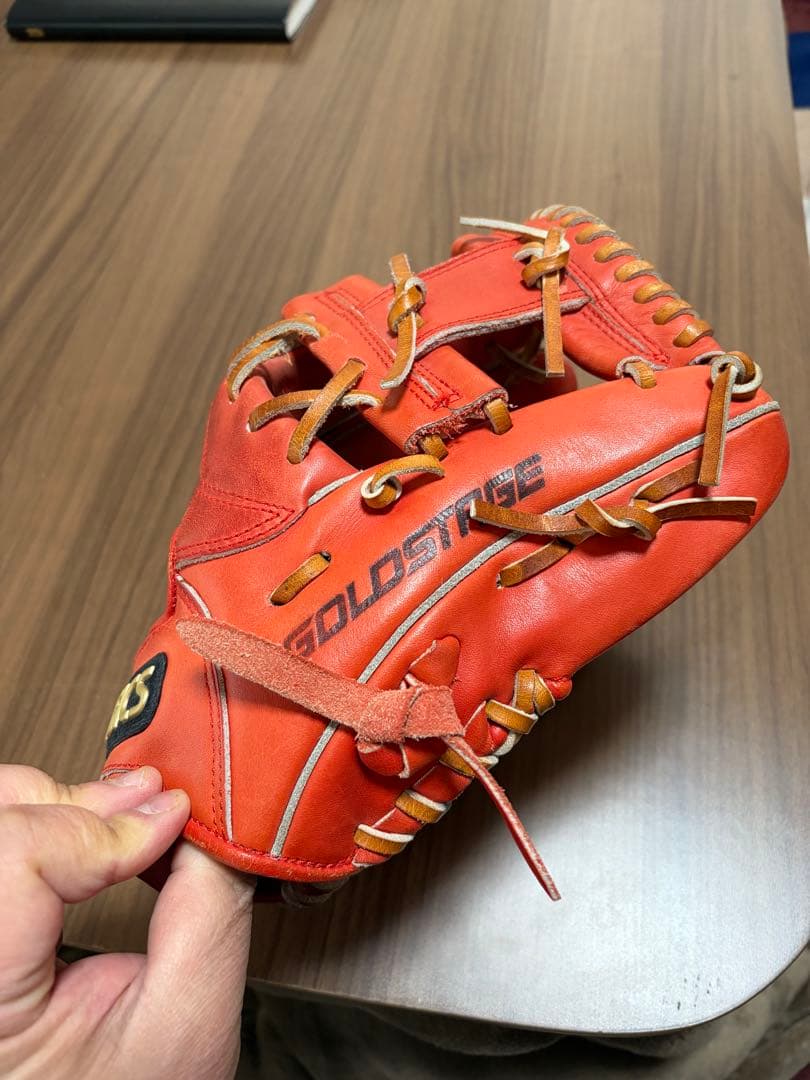 asics ゴールドステージ 軟式グローブ オレンジ