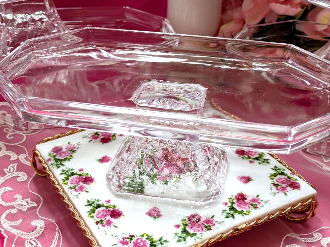 お値下げ✴プリンアラモード・パフェ器5客✴ヴィンテージUSED