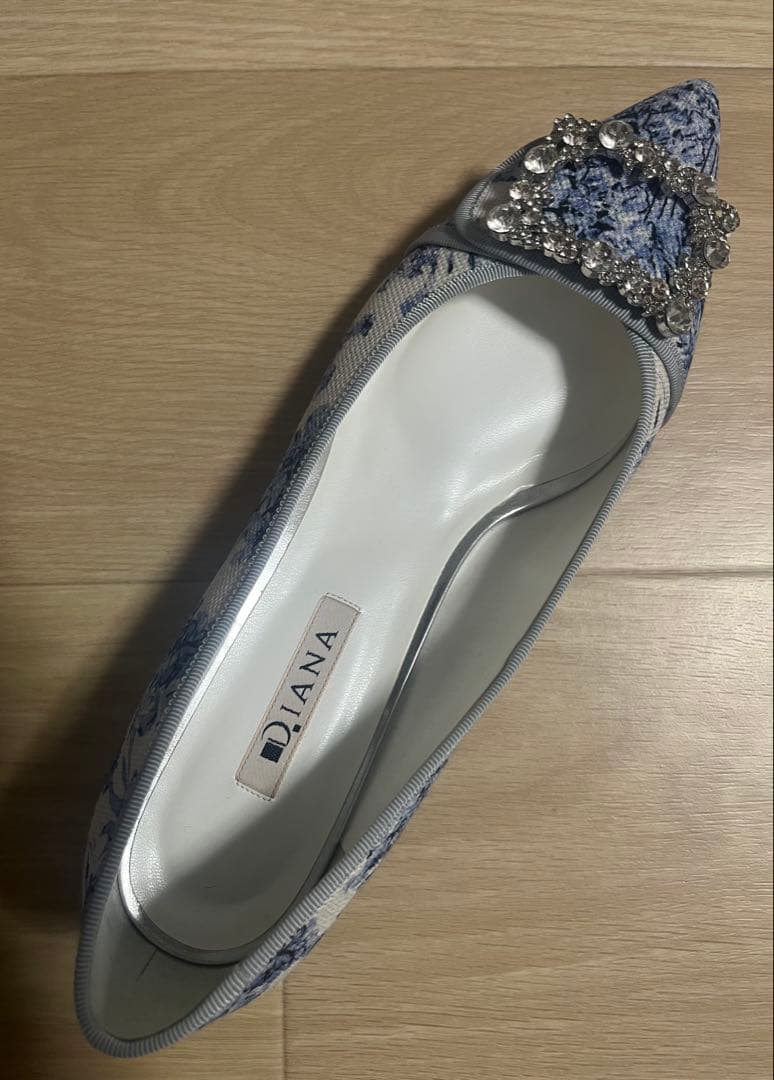 ダイアナ フラットパンプス ビジュー ゴッホ 24.5