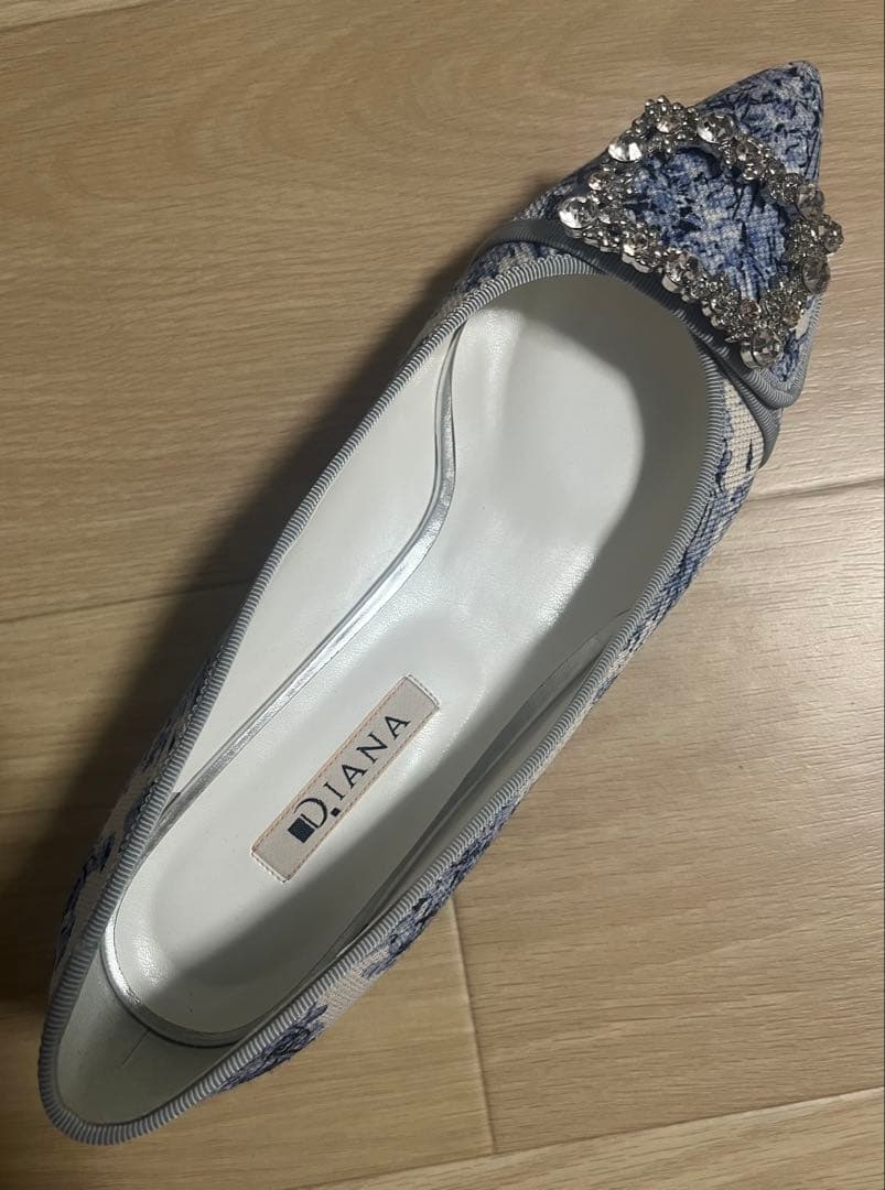 ダイアナ フラットパンプス ビジュー ゴッホ 24.5