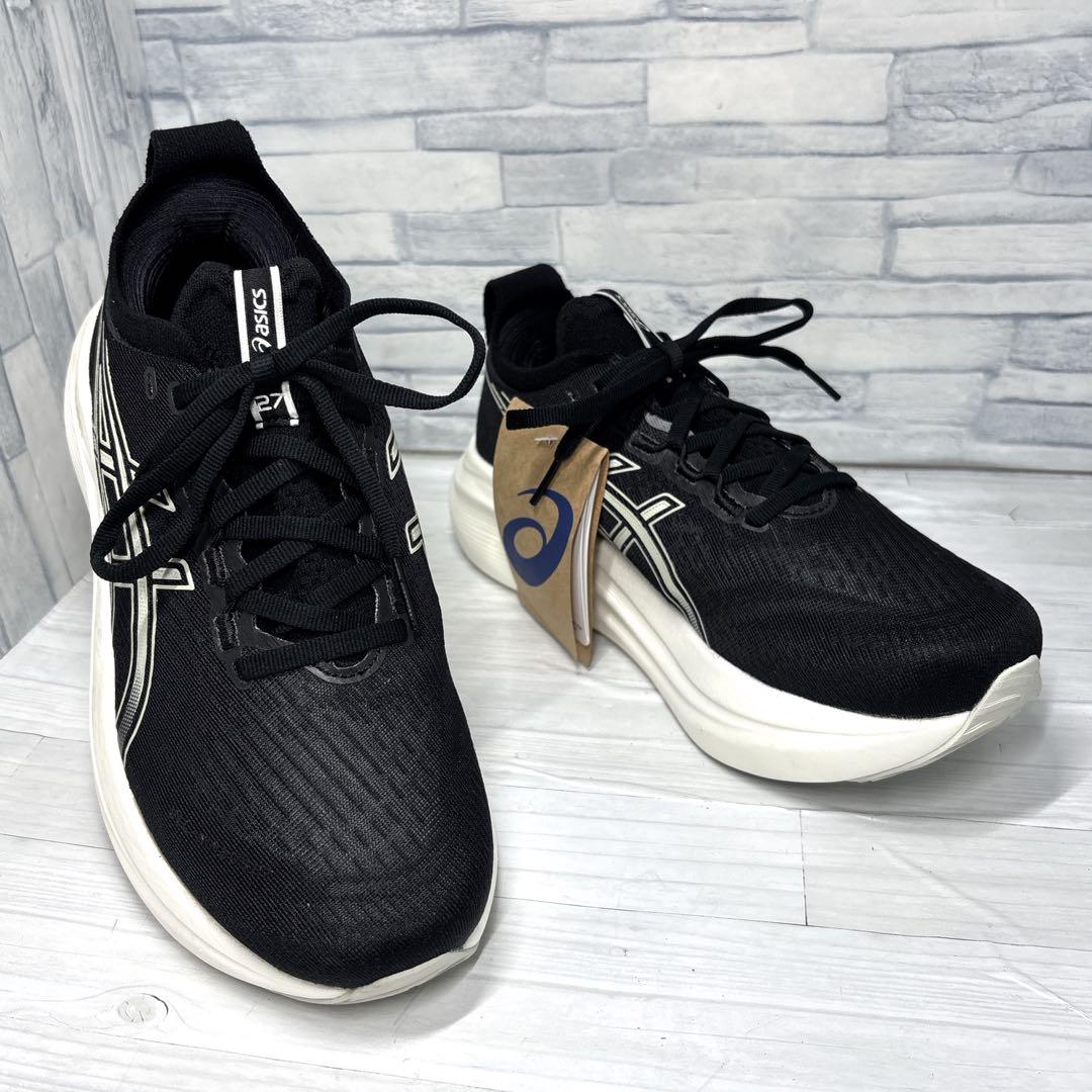 ✨新品未使用✨アシックス GEL-NIMBUS 27 ブラック×グレー 24cm