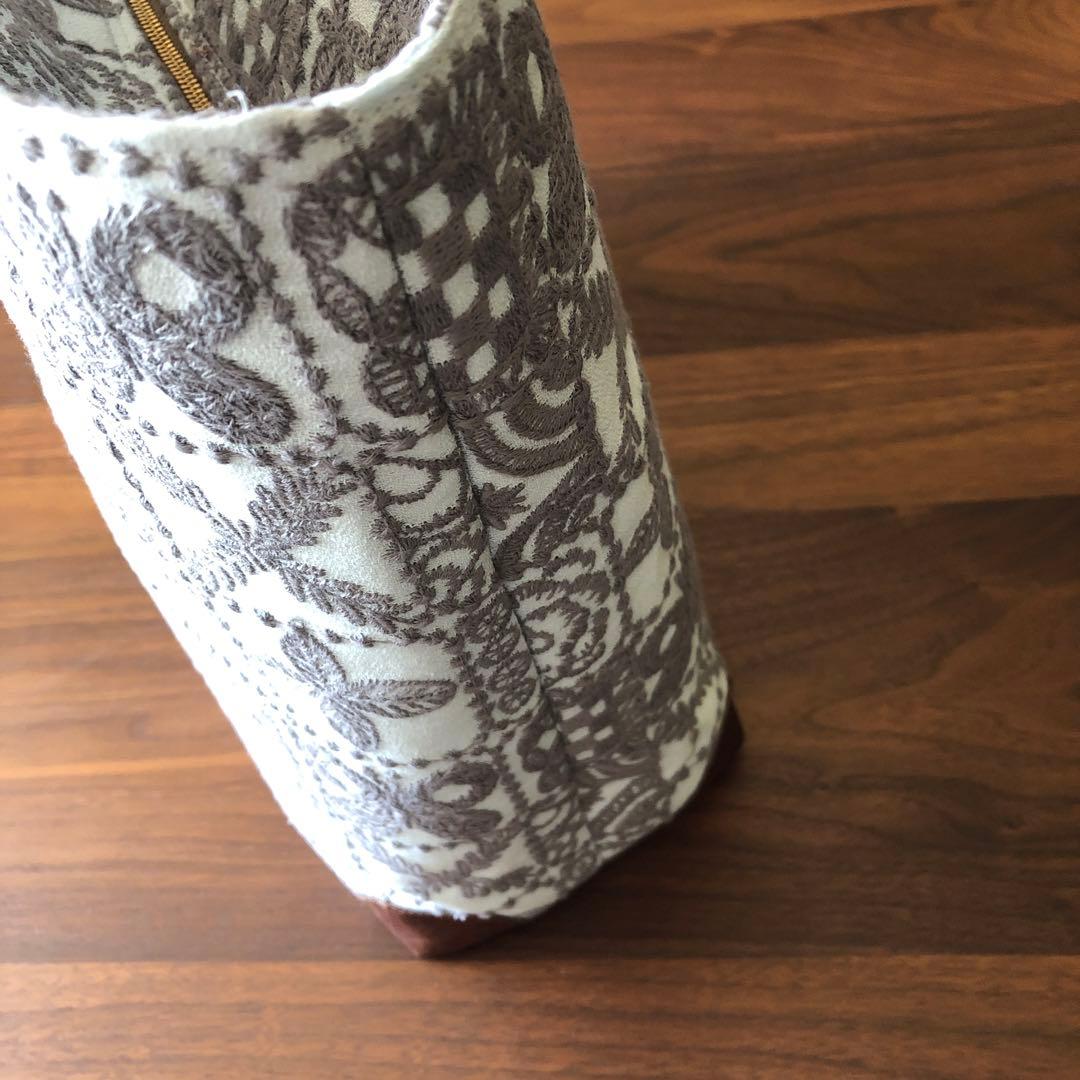 ハンドメイド ファスナー付きトートバッグ ミナペルホネン forest tile