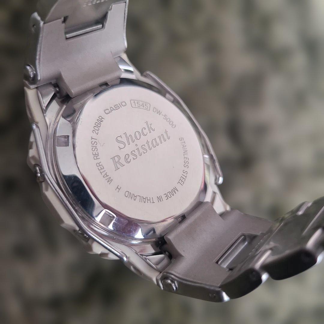 【美品】G-SHOCK DW-5000D-8 スクリューバック　シルバー