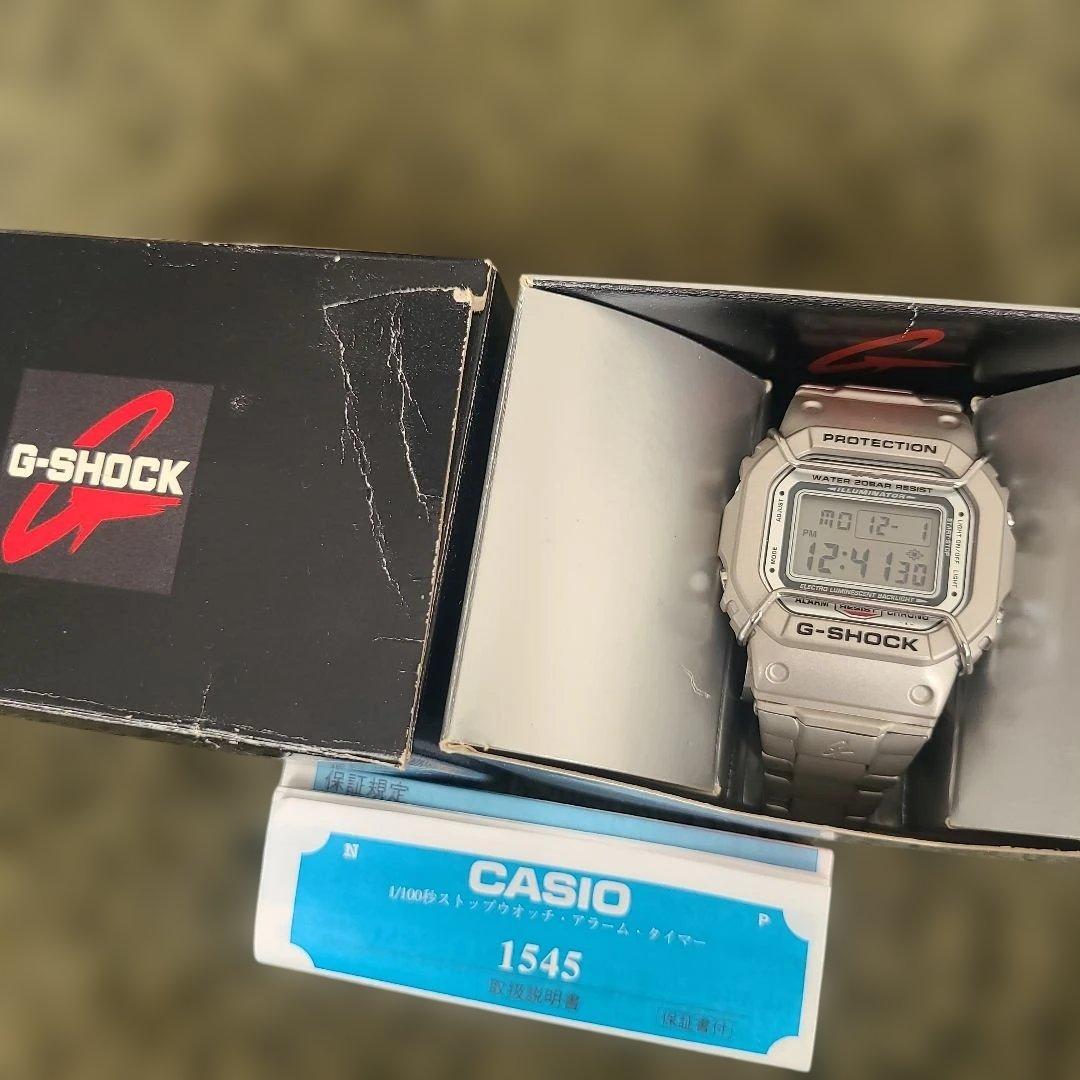 【美品】G-SHOCK DW-5000D-8 スクリューバック　シルバー