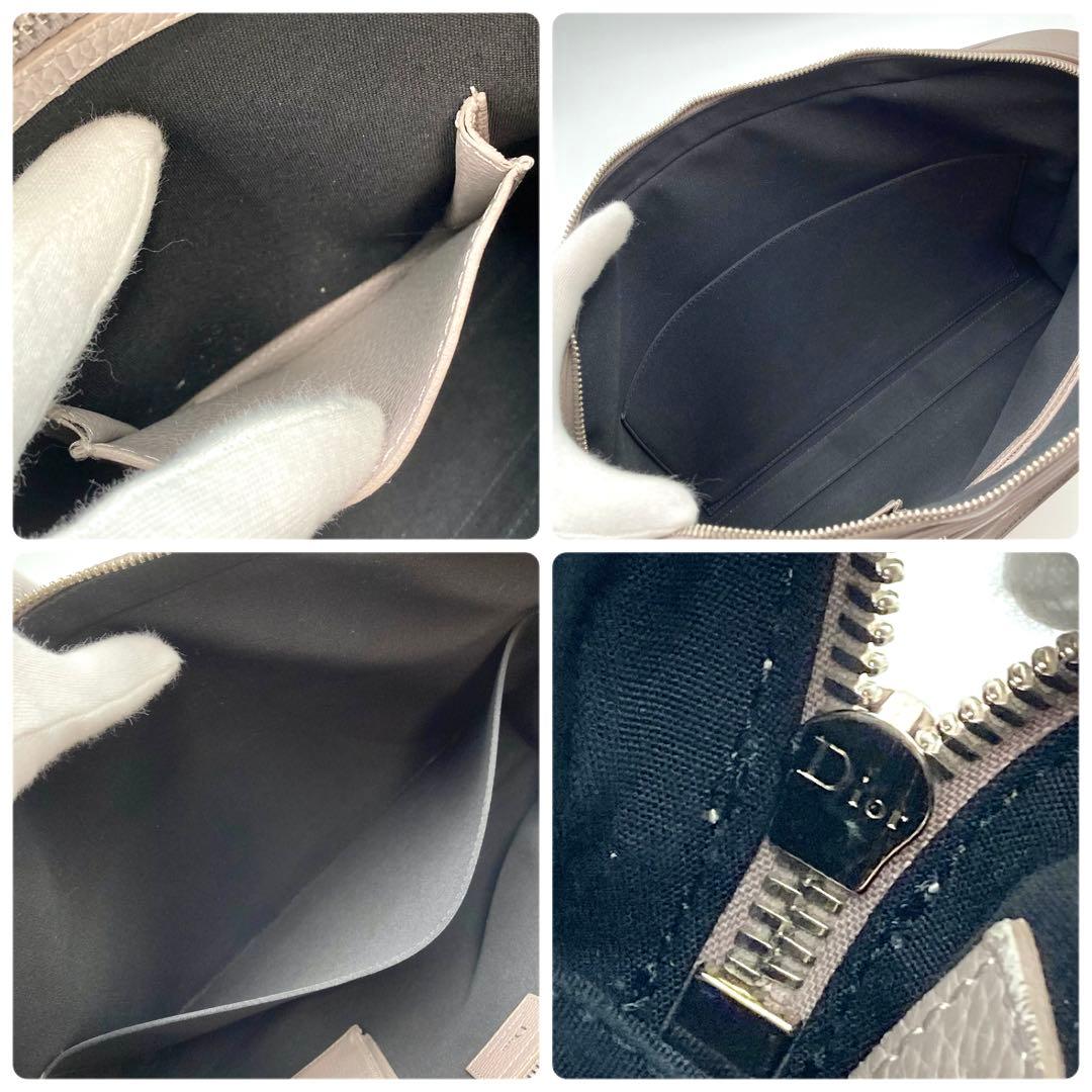 ち✨ Dior HOMME アトリエ ビジネスバッグ 本革 グレー ロゴ