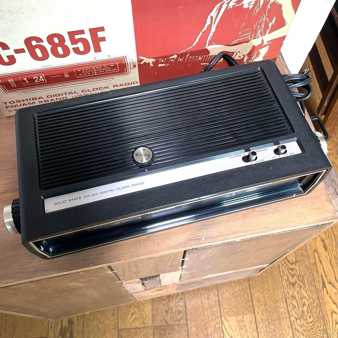 【動作OK】東芝 目覚まし パタパタ時計 FM AM ラジオ RC-685F