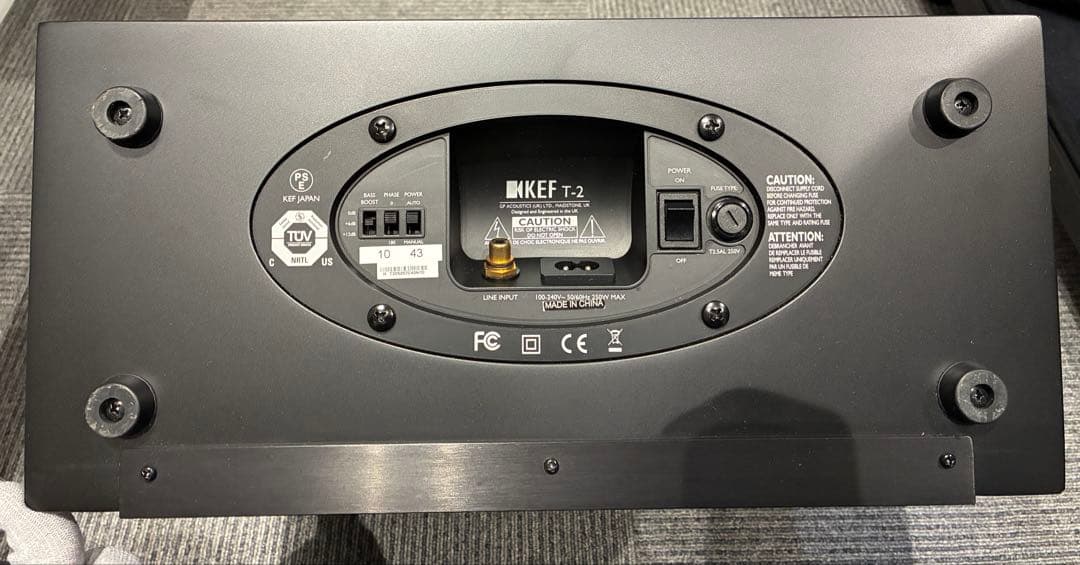 KEF T2 サブウーファー　ほぼ未使用品（10分だけ音出し確認済み）