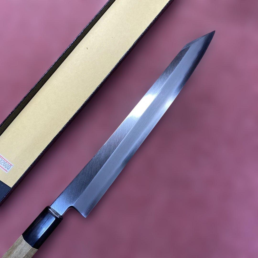 銀三　勘所切付柳刃包丁　240㎜ 8寸