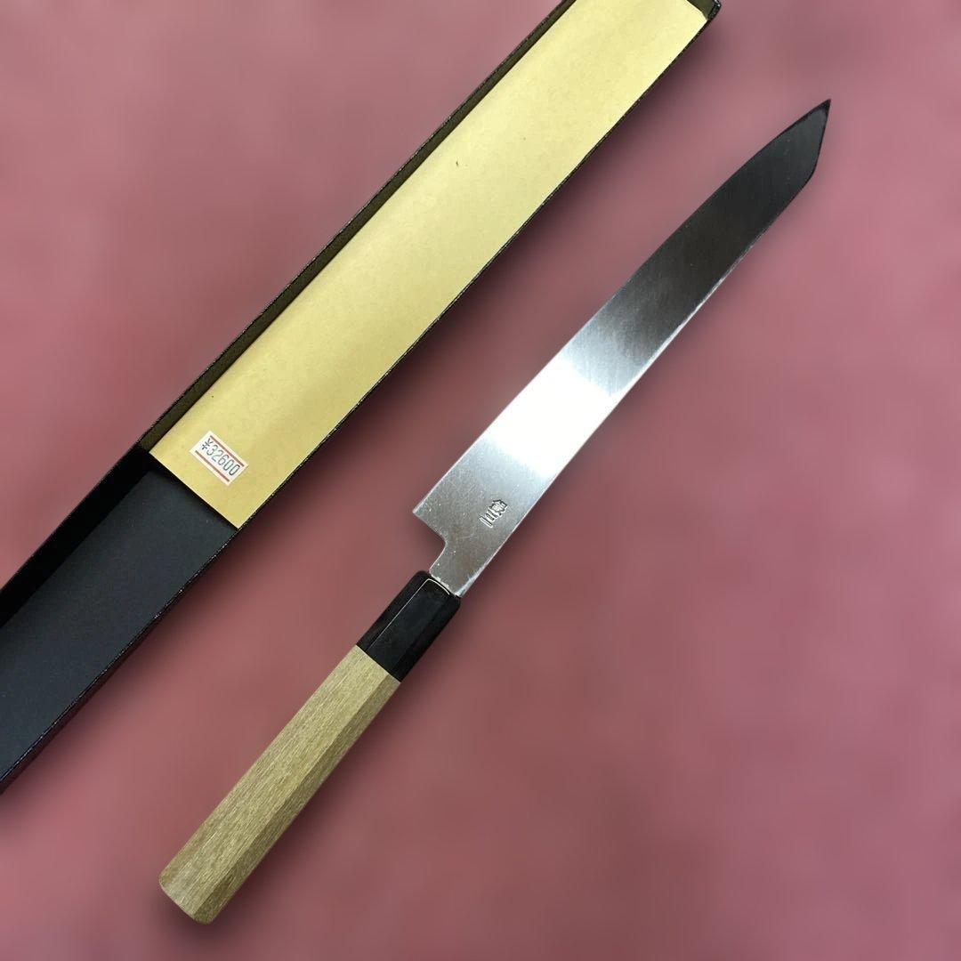 銀三　勘所切付柳刃包丁　240㎜ 8寸