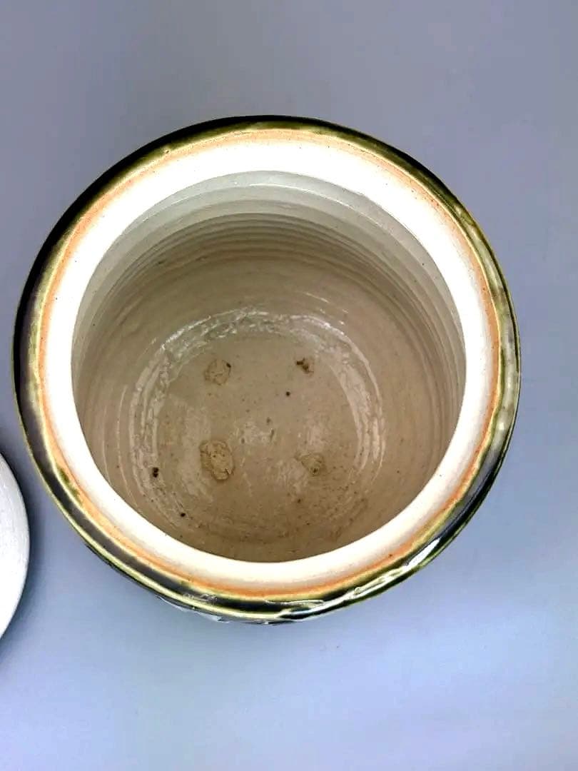 茶道具一式 茶箱付き 11点セット　加藤麥代　茶碗香合織部茶碗水注　在銘