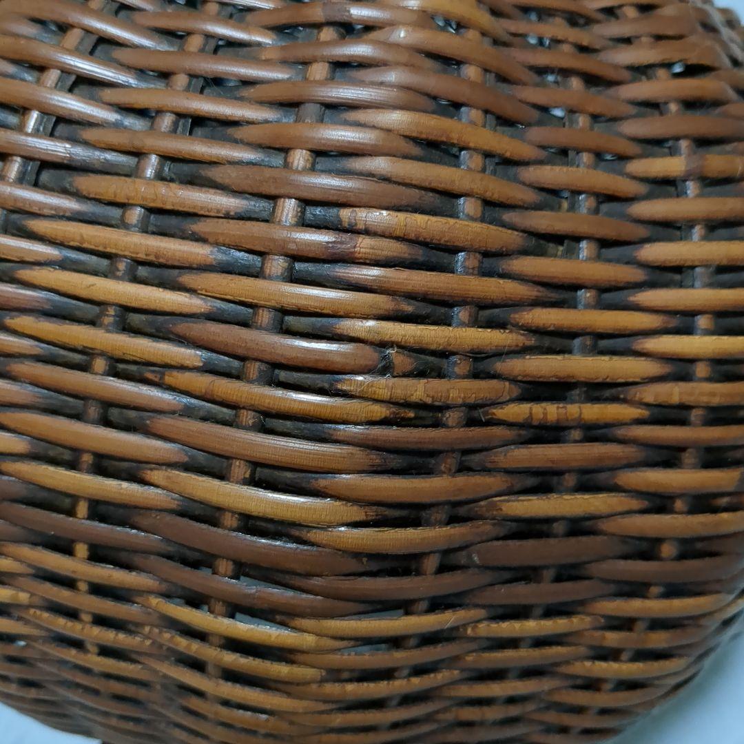 籐製　丸型　ライト　レトロ